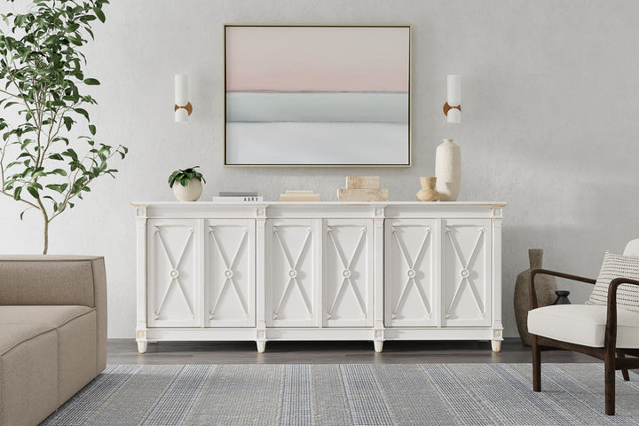 American Home Furniture | Sarreid - Marksman Sideboard - Whitewash