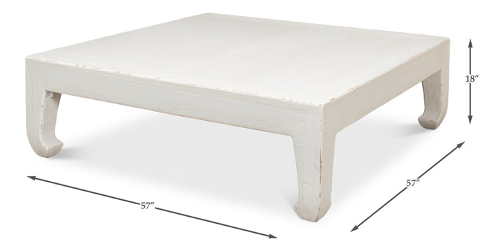 American Home Furniture | Sarreid - Classic Chinese Coffee Table - White