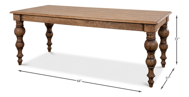 American Home Furniture | Sarreid - Oak Dining Table