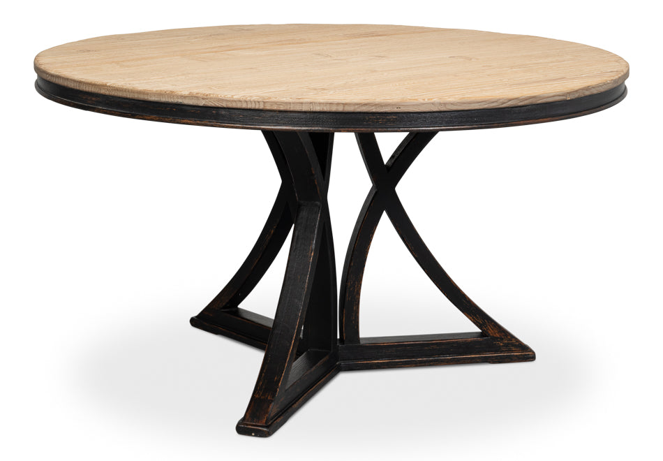 American Home Furniture | Sarreid - Flying Buttress Dining Table Ant. Black 