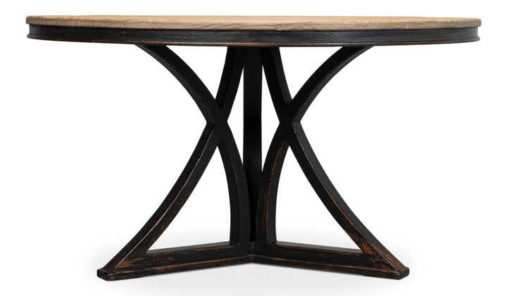 American Home Furniture | Sarreid - Flying Buttress Dining Table Ant. Black 