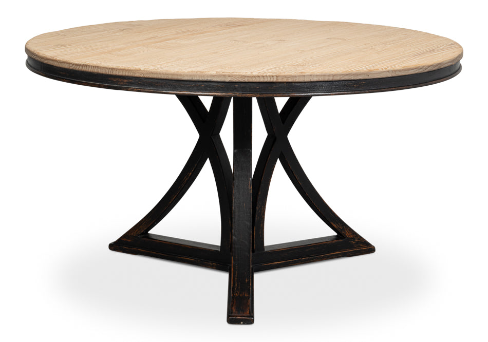 American Home Furniture | Sarreid - Flying Buttress Dining Table Ant. Black 