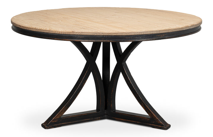 American Home Furniture | Sarreid - Flying Buttress Dining Table Ant. Black 