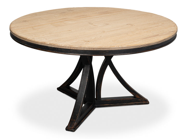 American Home Furniture | Sarreid - Flying Buttress Dining Table Ant. Black 