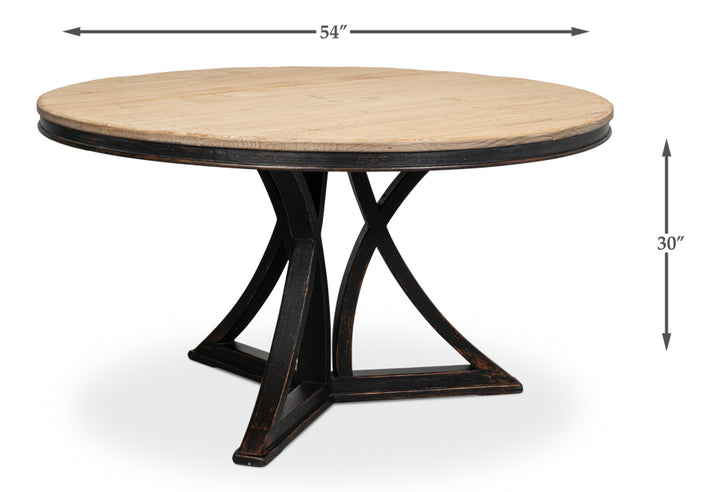 American Home Furniture | Sarreid - Flying Buttress Dining Table Ant. Black 