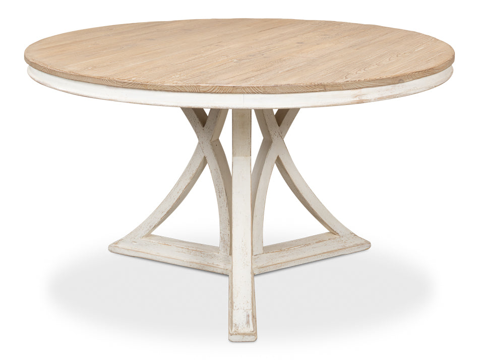 American Home Furniture | Sarreid - Flying Buttress Dining Table Ant. White 