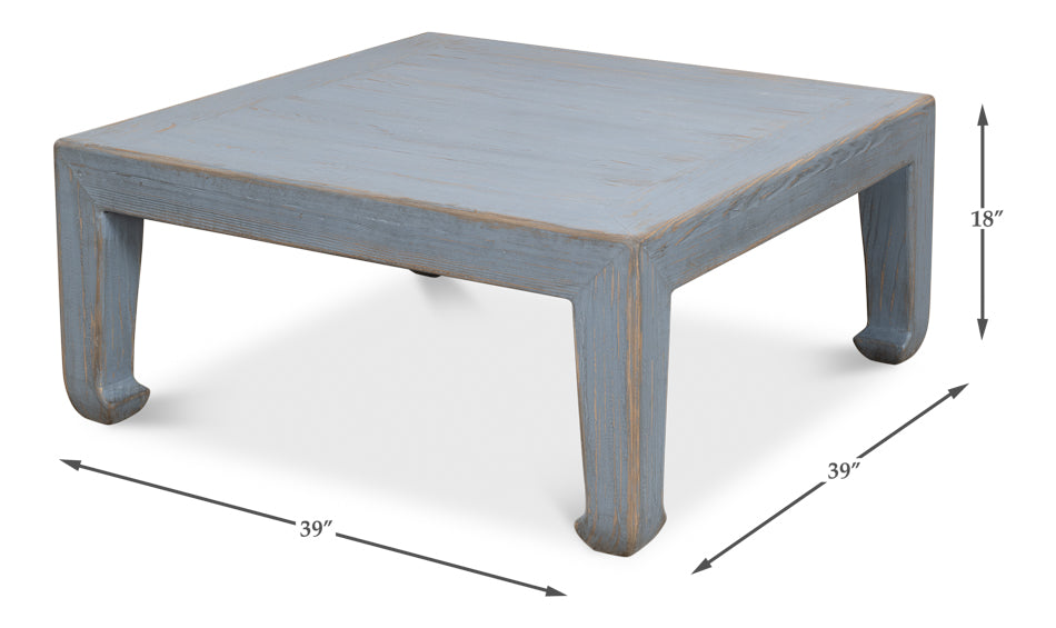 American Home Furniture | Sarreid - Classic Chinese Coffee Table - Blue