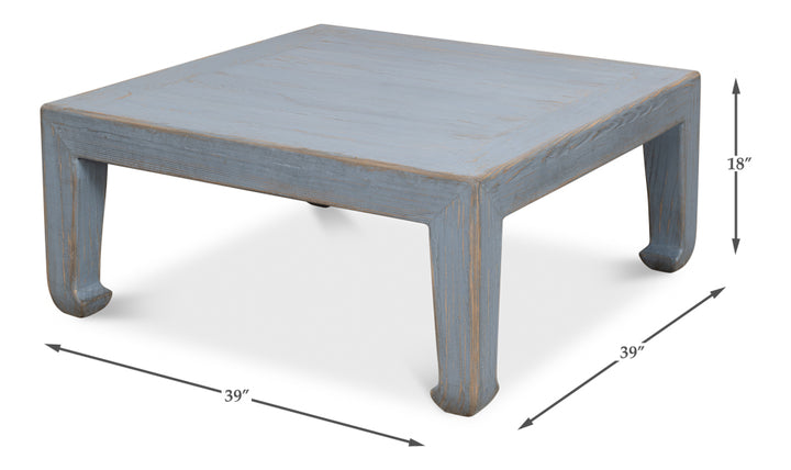 American Home Furniture | Sarreid - Classic Chinese Coffee Table - Blue