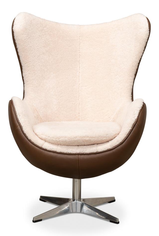 Sarreid Jacobean Mid 20th Century Egg Chair ACCENT + LOUNGE CHAIRS