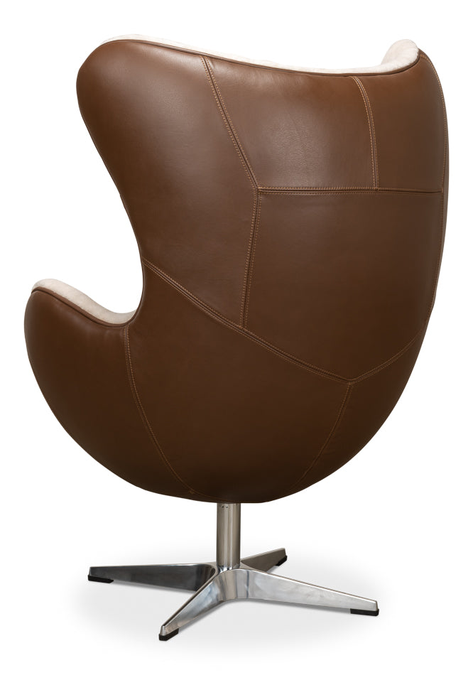 American Home Furniture | Sarreid - Jacobean Mid 20th Century Egg Chair