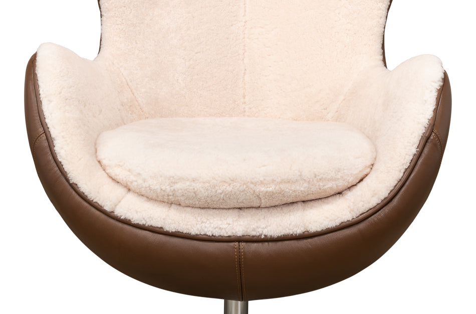 American Home Furniture | Sarreid - Jacobean Mid 20th Century Egg Chair