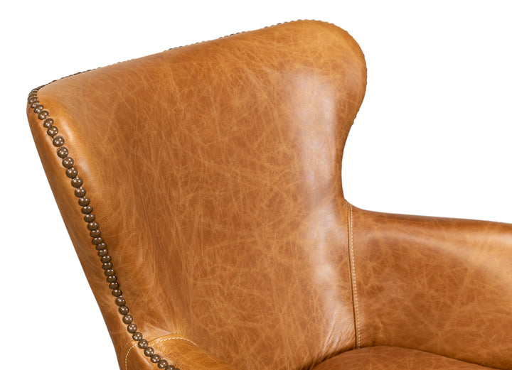 American Home Furniture | Sarreid - Andrew Jackson Desk Chair - Cuba Brown