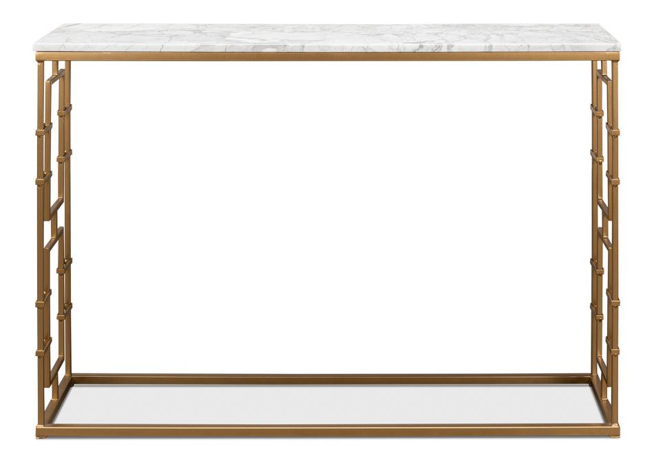 Sarreid Brass Gate Console Table CONSOLE TABLES