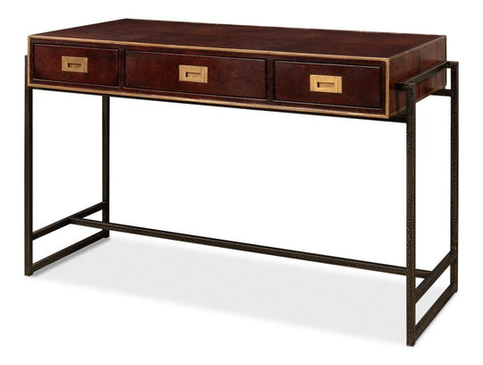 Sarreid Old Brown Leather Desk DESKS
