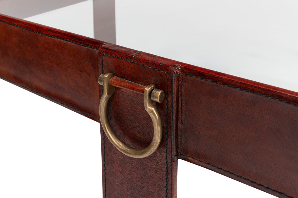 American Home Furniture | Sarreid - Bridle Belts Cocktail Table