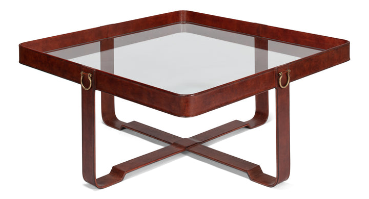 American Home Furniture | Sarreid - Bridle Belts Cocktail Table