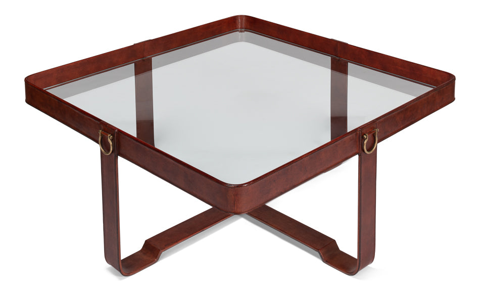 American Home Furniture | Sarreid - Bridle Belts Cocktail Table