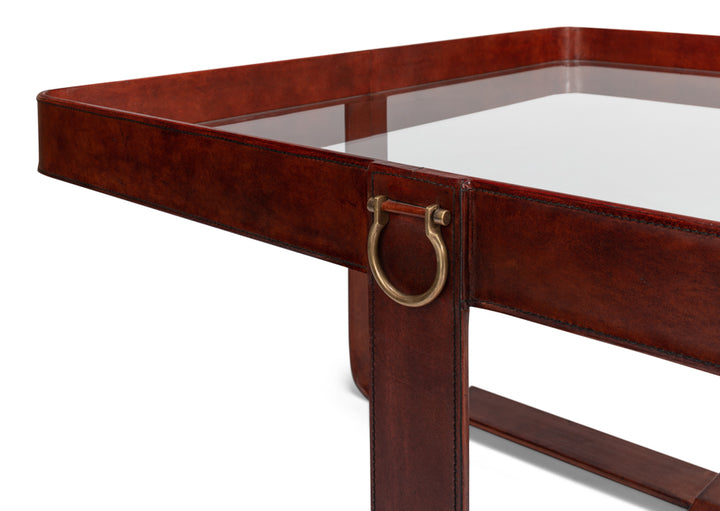 American Home Furniture | Sarreid - Bridle Belts Cocktail Table