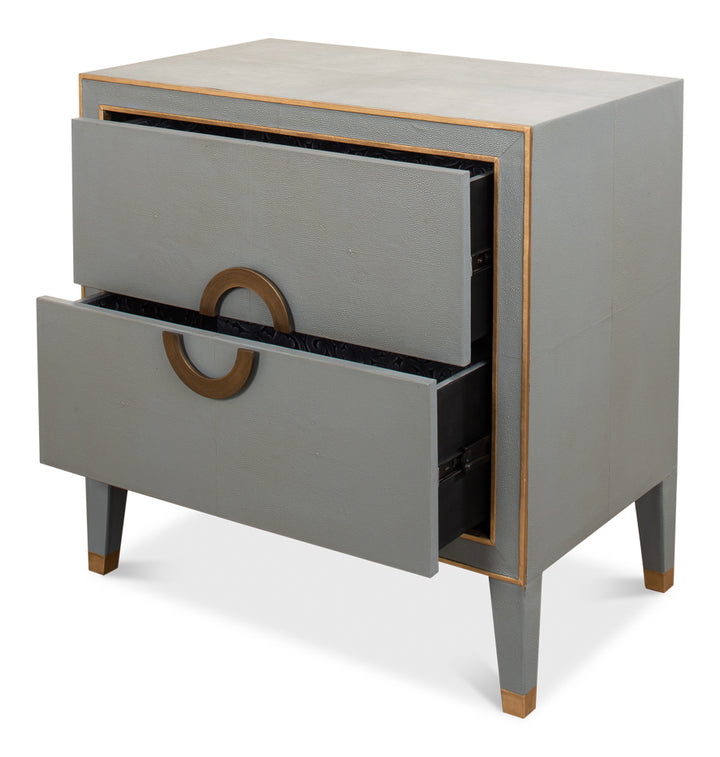 American Home Furniture | Sarreid - Gabriella Night Stand - Storm Grey