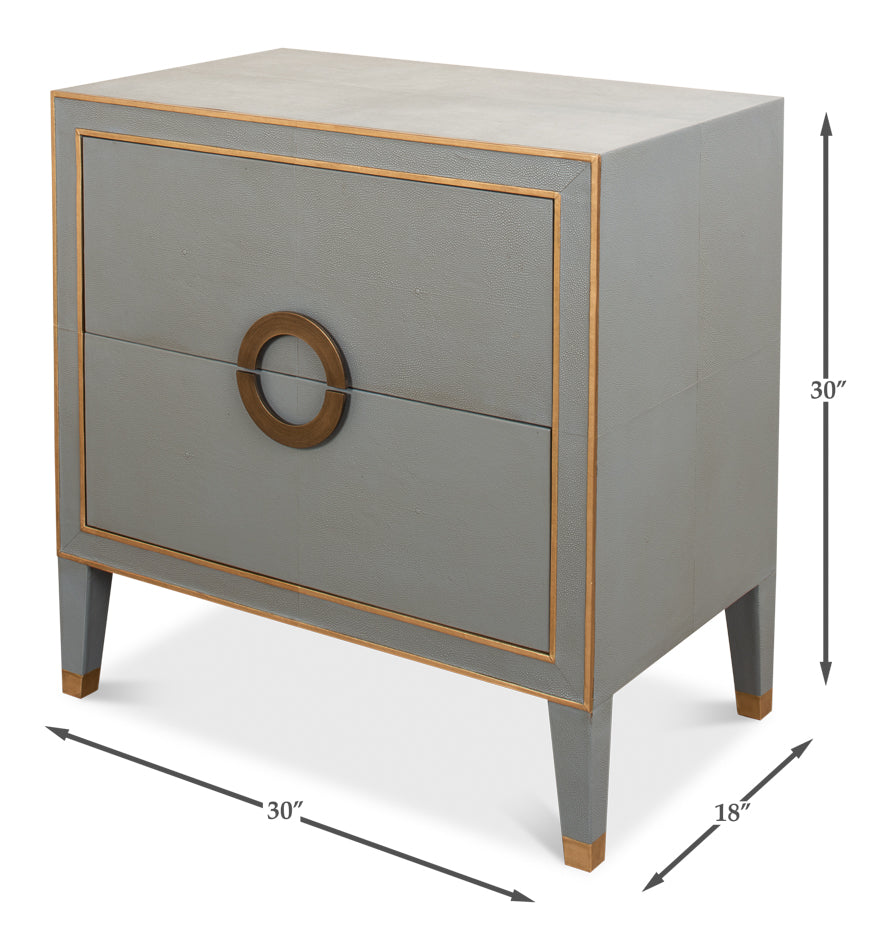 American Home Furniture | Sarreid - Gabriella Night Stand - Storm Grey