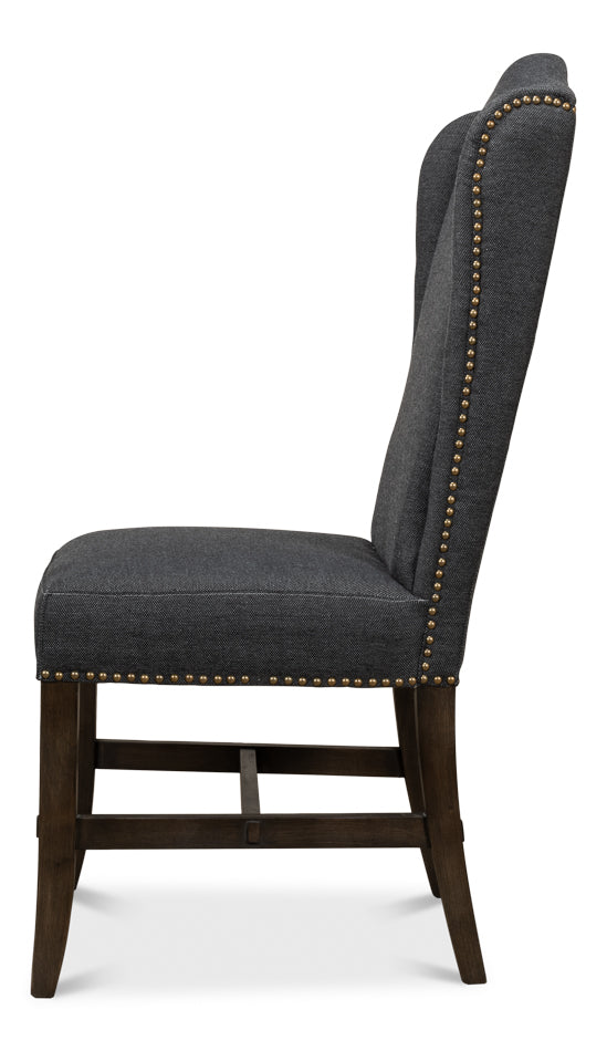 American Home Furniture | Sarreid - Black High Back Dining Chair - Set of 2