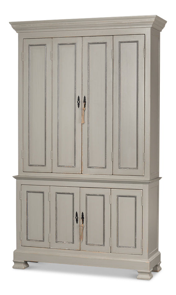 American Home Furniture | Sarreid - French Grey Cupboard