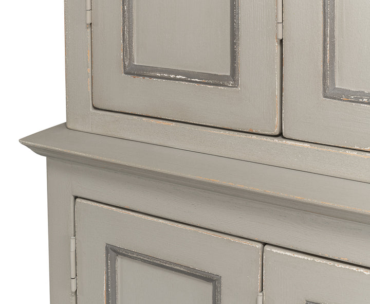 American Home Furniture | Sarreid - French Grey Cupboard