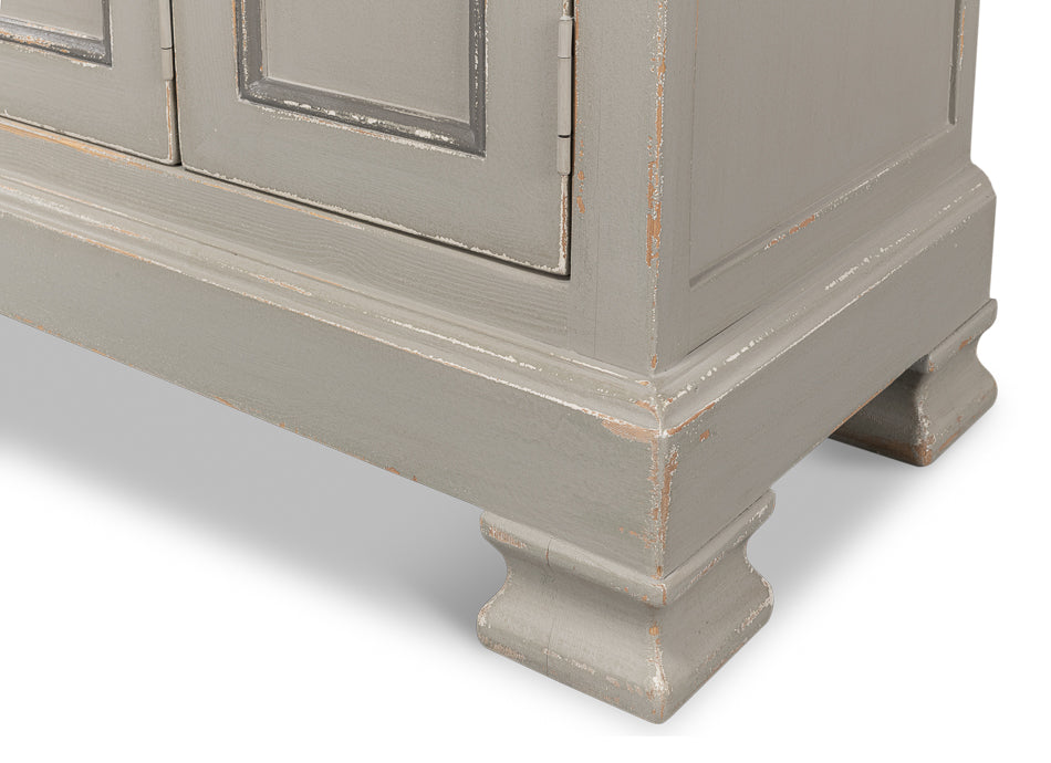 American Home Furniture | Sarreid - French Grey Cupboard