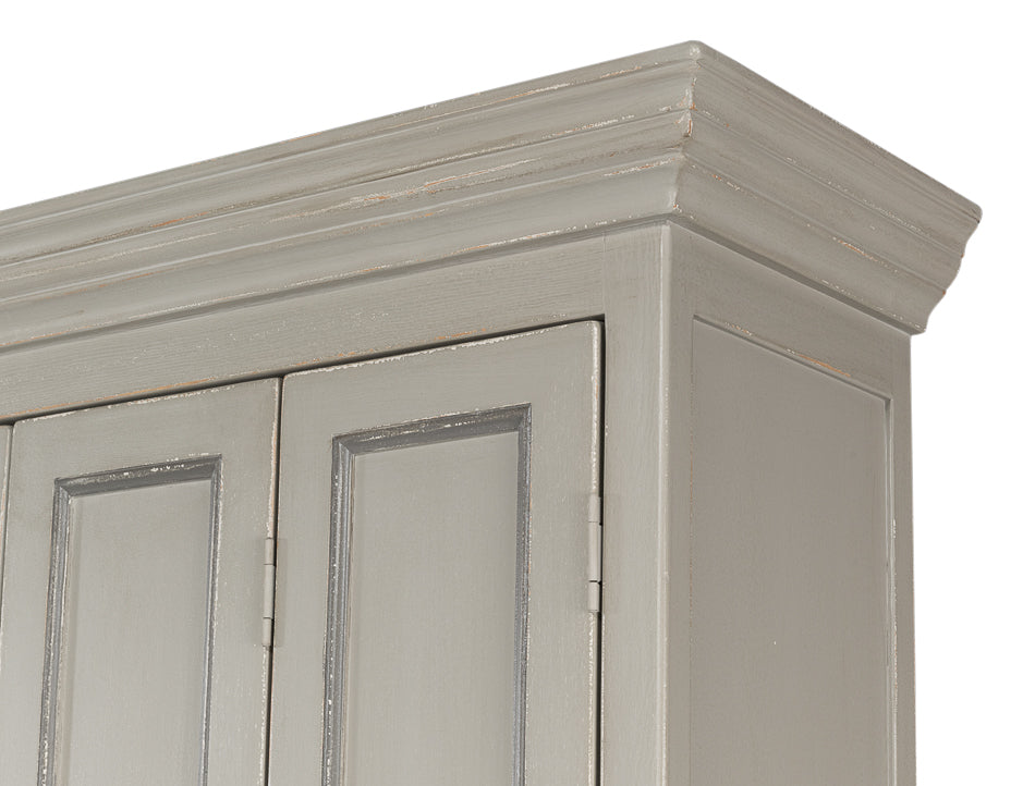 American Home Furniture | Sarreid - French Grey Cupboard