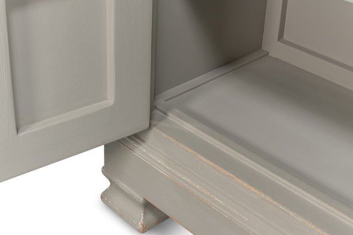 American Home Furniture | Sarreid - French Grey Cupboard