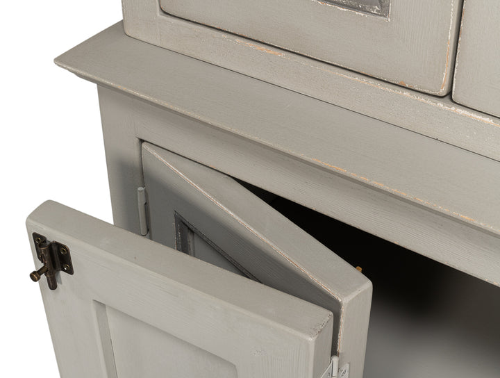 American Home Furniture | Sarreid - French Grey Cupboard