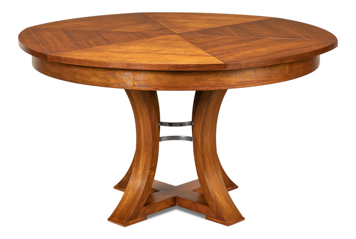 American Home Furniture | Sarreid - Oxford Jupe Dining Tbl Md Aged Tobacco