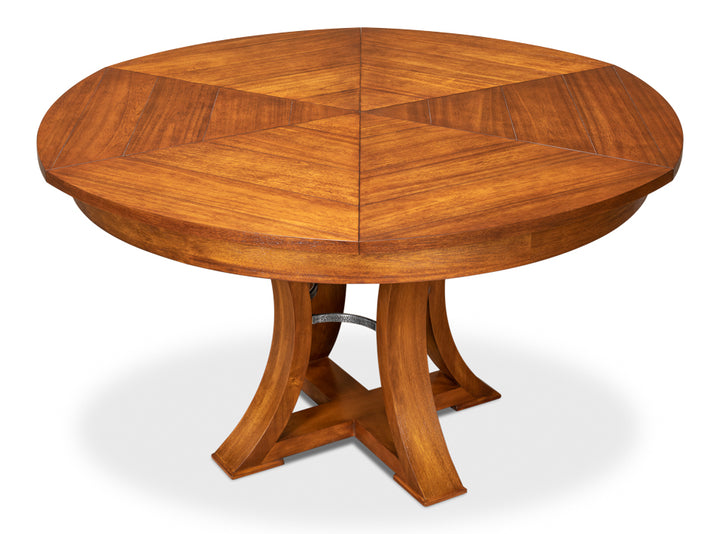 American Home Furniture | Sarreid - Oxford Jupe Dining Tbl Md Aged Tobacco