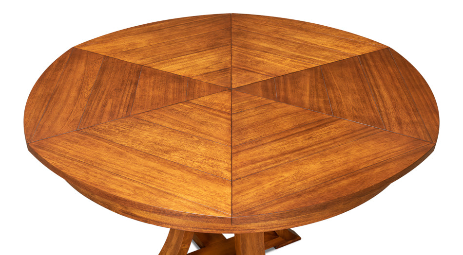 American Home Furniture | Sarreid - Oxford Jupe Dining Tbl Md Aged Tobacco