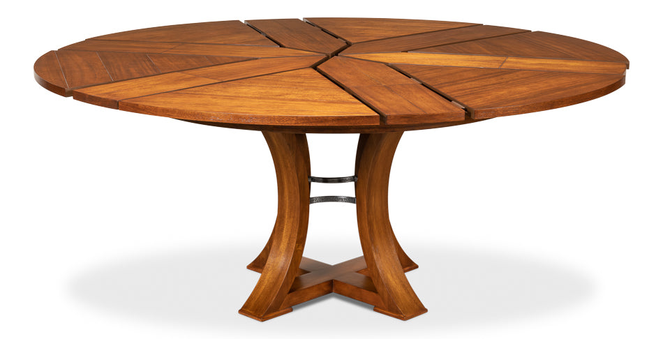 American Home Furniture | Sarreid - Oxford Jupe Dining Tbl Md Aged Tobacco