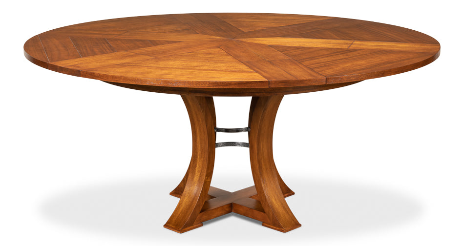 American Home Furniture | Sarreid - Oxford Jupe Dining Tbl Md Aged Tobacco