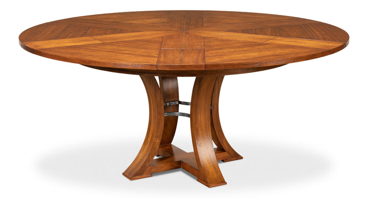 American Home Furniture | Sarreid - Oxford Jupe Dining Tbl Md Aged Tobacco