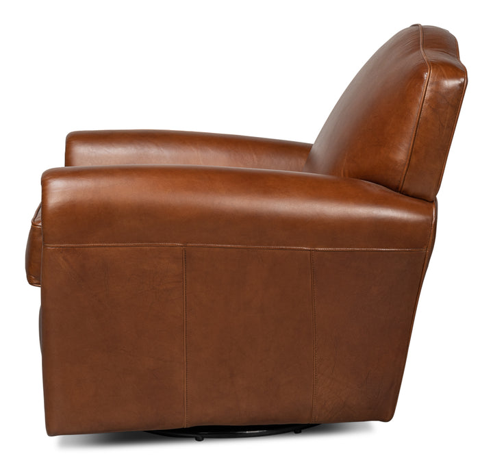 American Home Furniture | Sarreid - Elite French Club Swivel Chair