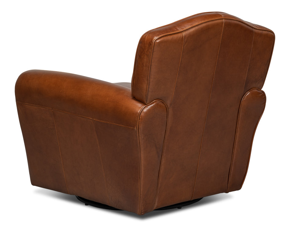 American Home Furniture | Sarreid - Elite French Club Swivel Chair