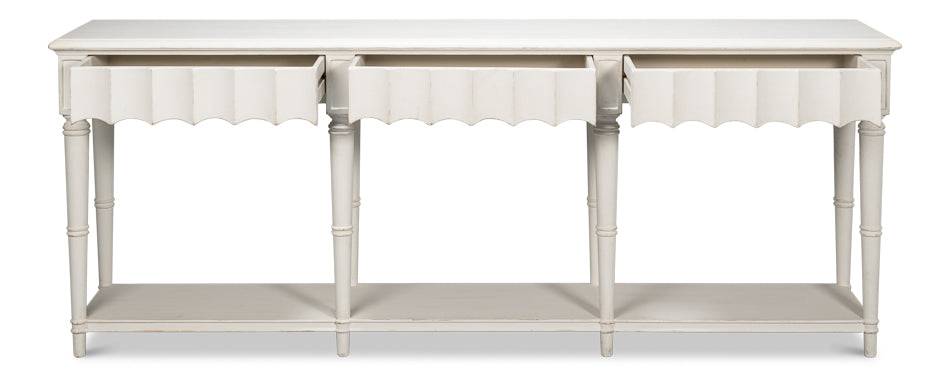 American Home Furniture | Sarreid - Chantal Console Table Antique White