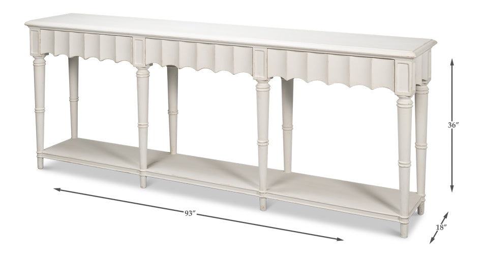 American Home Furniture | Sarreid - Chantal Console Table Antique White