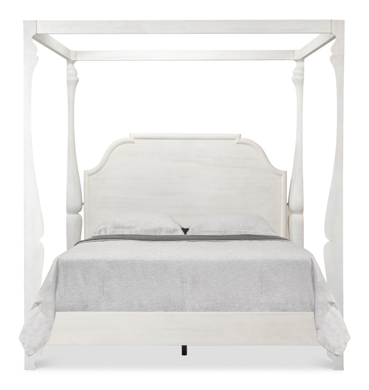 American Home Furniture | Sarreid - Madeline Bungalow Bed King Bungalow Wht 