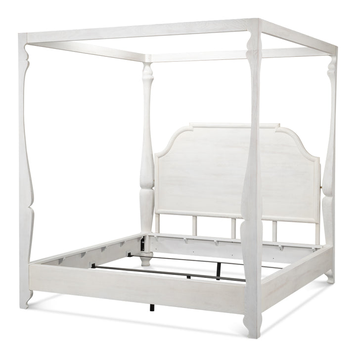 American Home Furniture | Sarreid - Madeline Bungalow Bed King Bungalow Wht 