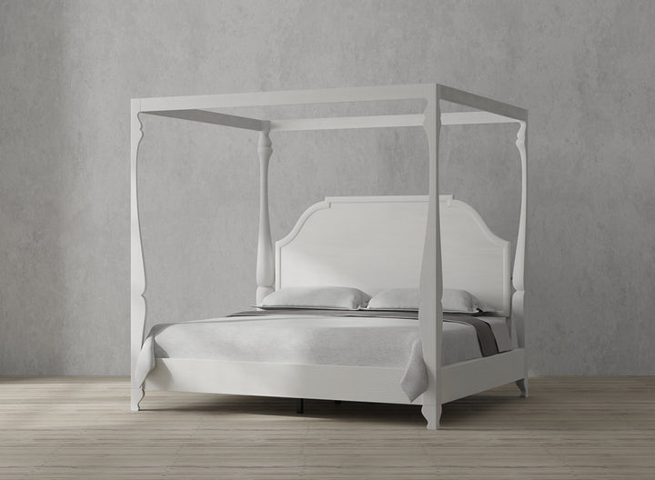 American Home Furniture | Sarreid - Madeline Bungalow Bed King Bungalow Wht 