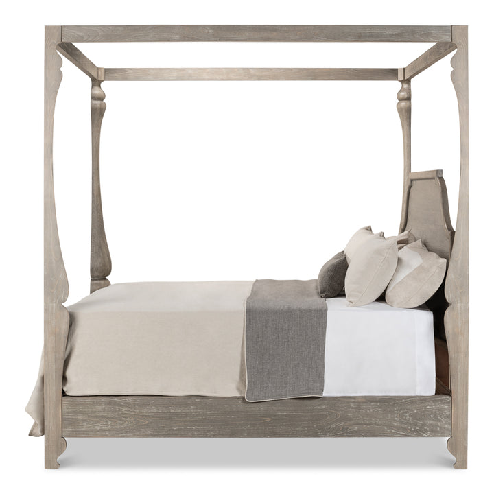 American Home Furniture | Sarreid - Madeline Bungalow Bed - King - Moonskin