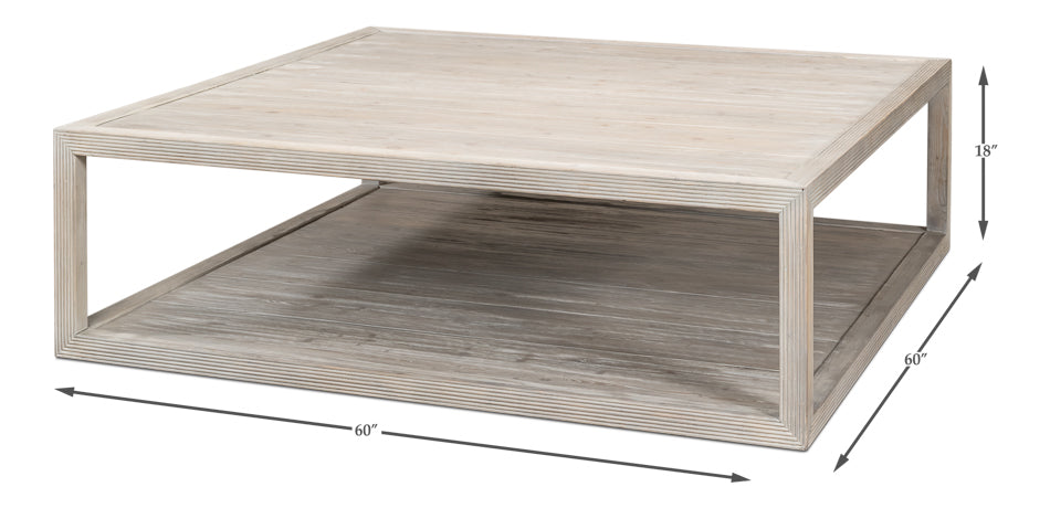 American Home Furniture | Sarreid - Camden Bungalow Cocktail Table