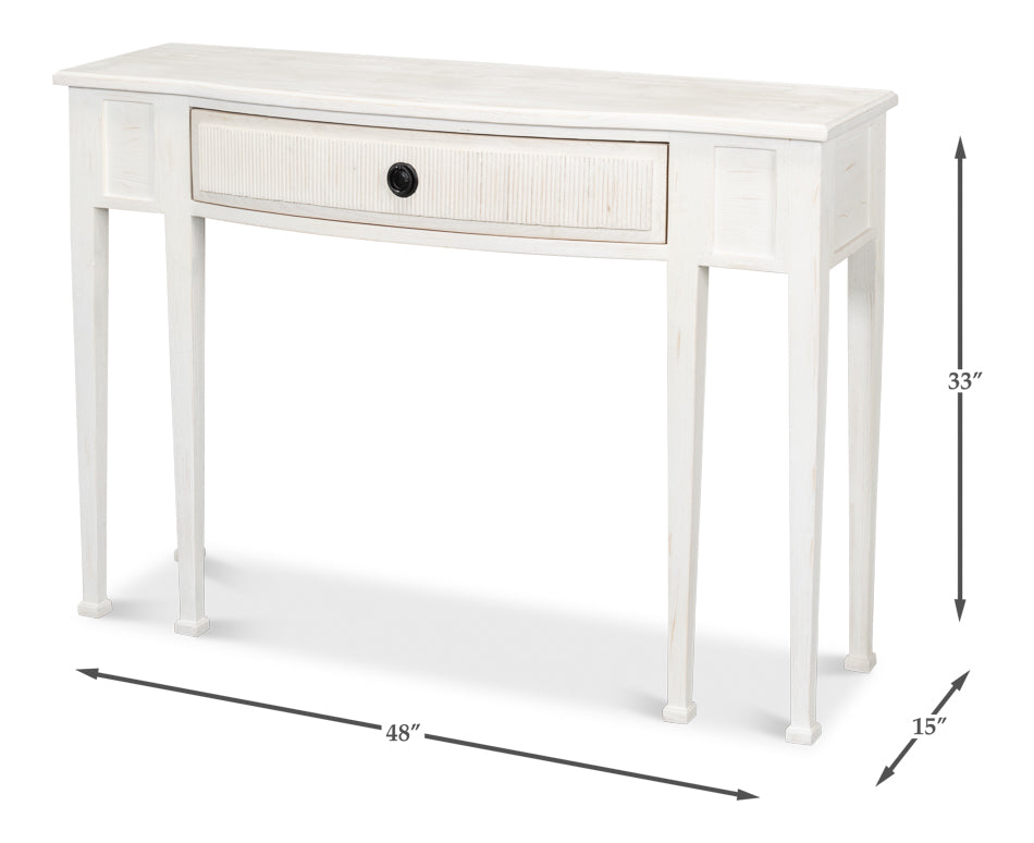 American Home Furniture | Sarreid - Madora Console Table - Bungalow White