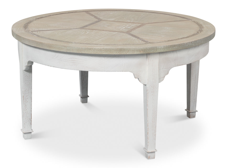 American Home Furniture | Sarreid - Barbera Vineyards Round Coffee Table