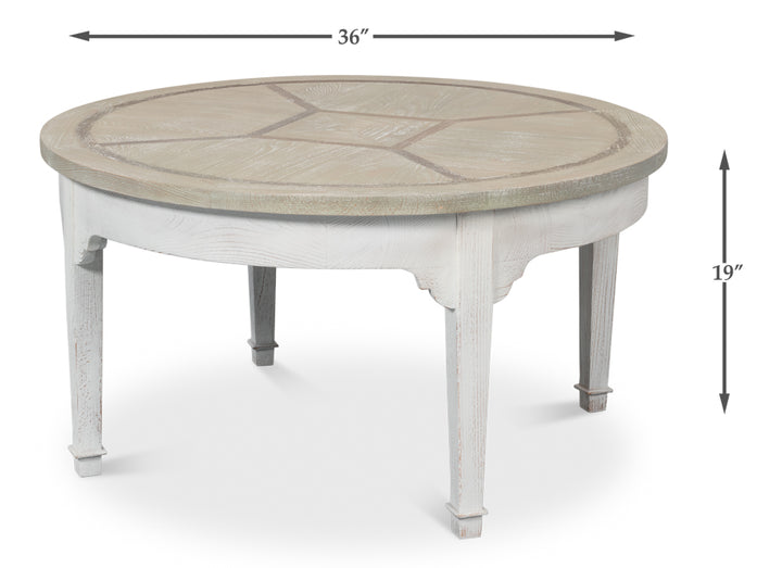 American Home Furniture | Sarreid - Barbera Vineyards Round Coffee Table