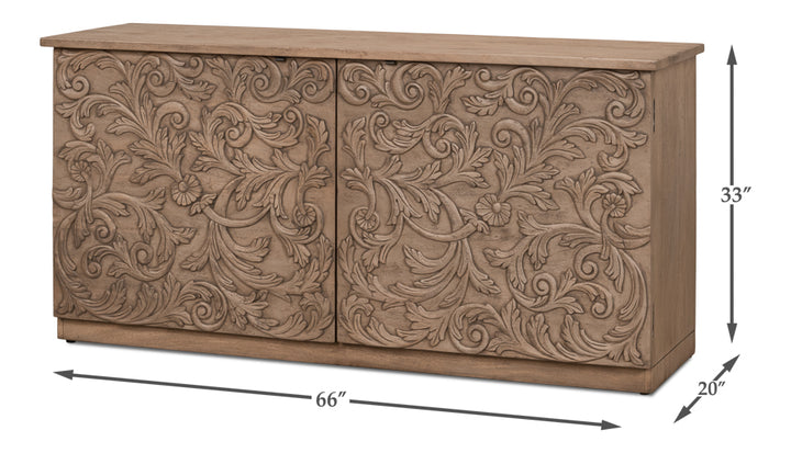 American Home Furniture | Sarreid - Malibu Equestrian Credenza